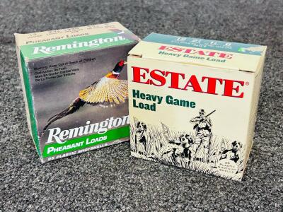 Estate Heavy Game Load 12 Gauge Shotgun Shells, 2-3/4", 1 1/8 Oz, #6 Shot, 1255 FPS, 25 Rounds and Remington 12 Gauge Pheasant Loads 2 3/4&rdquo; 1 1/4Oz #5 Shot 1330fps PL125 Box Shotgun Ammo (25 Count)