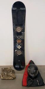 5150 Demon All-Mountain Snowboard 155cm with Bindings, Helmet, Realtree Pants, Bag