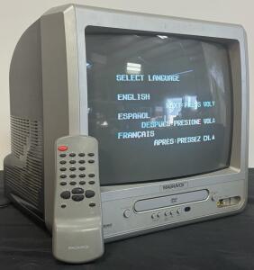 Vintage Magnavox MWC13D6 13-Inch CRT TV/DVD Combo, Remote Included, 2006, Model V41659944, Malaysia
