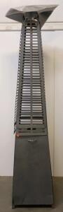 Pyramid-Style Propane Patio Heater, 42,000 BTU, 89" Tall, Matte Black, with Wheels & Regulator