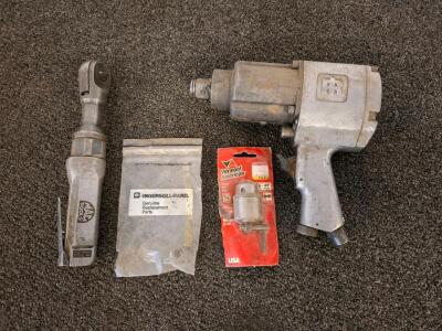 MAC Tools AR154 1/2" Air Ratchet & Ingersoll-Rand 251 1/2" Impact Wrench, Accessories Included unable to test