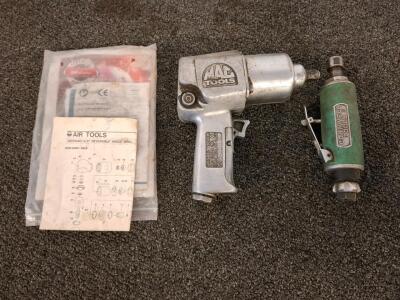 MAC Tools AW234 3/8" Air Impact Wrench S/N 954416 with Cornwell Die Grinder & Manuals