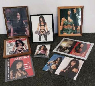 Chyna Memorabilia Collection: Autographed Photo, Framed Magazine Cover, and More