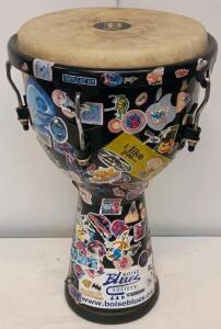 Meinl Headliner Series 12" Djembe, Black Shell, Rod-Tuned, Custom Sticker Art