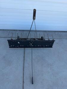 36-Inch Tow-Behind Lawn Dethatcher with Pin-Style Hitch and Manual Lift Handle