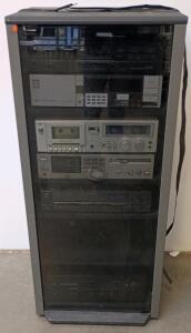 (6) Vintage Akai/Sony/MCS Home Audio Stereo Component System With Cabinet