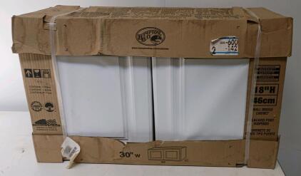 Hampton Bay 30" x 18" x 12" Wall Bridge Cabinet, Satin White, Model KW3018-SW