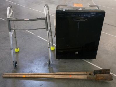 GE Black Front-Control Dishwasher, Medline Folding Walker, Manual Post Hole Digger