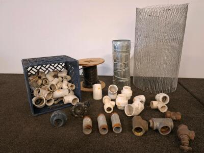 GAF Master Flow B90E6 6" Elbow, Mixed PVC/Metal Fittings, Wire Spool, Mesh