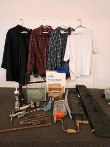Ramset, ball hitch's grease guns and more tools. Big & Tall Men's Shirts Lot: 4XL-5XL St. John's Bay, Claiborne, Red Kap, Stafford, Button-Up & Tee, fish tank,