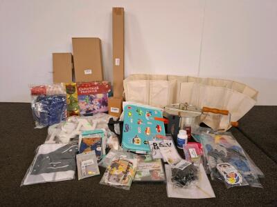 Large Assorted General Merchandise Lot &ndash; Kitchen, Party, Supplements, Organizer, Crafts, 20+ Items