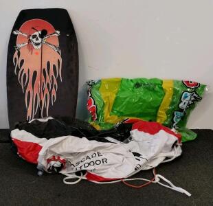 Cascade Outdoor Inflatable, inflatable cooler caddy, skull boogie board