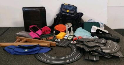 Parallette Bars, VELO Bike Seat, Slot Car Track Set, Sports Duffel & Accessory Bags