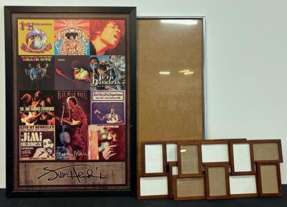 Jimi Hendrix Collage Framed Art, Large Silver Frame, (2) Multi-Opening Wood Collage Frames
