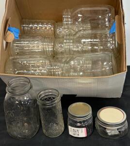 Assorted Ball & Mason Glass Canning Jar Set &ndash; Quart, Pint & Specialty Sizes