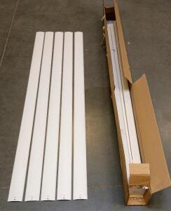 (26) White Shade Curtain Blades New In Box, 73" Long