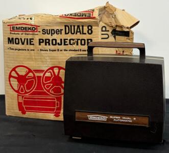 Emdeko Super Dual 8 Automatic Movie Projector, Dual Format, Automatic Threading