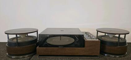 Zenith Circle Of Sound Stereo Turntable Console Solid State With Omnidirectional Speakers, 4 Speeds (Tested, Works)