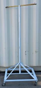 Commercial Rolling Bike Rack, Adjustable Height, 300 lb Capacity