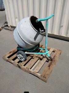 IMER Portable Electric Concrete Mixer, 0.5 HP, 5 cu ft, Steel Drum, Single Phase, 110V