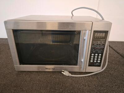 Magic Chef MCD1311ST 1.3 Cu. Ft. 1100W Countertop Microwave Oven, Stainless Steel
