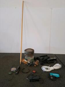 Reese Towpower Hitch, Coleman 3500 BTU Heater, unable to test, Prestige Car Phone unable to test. & Mixed Tool Lot.