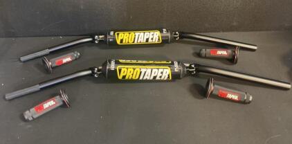 (2) ProTaper S.E. 7/8" Low Rise Handlebar & Grips Set, Black, Aluminum Alloy, Universal Fit New In Bag