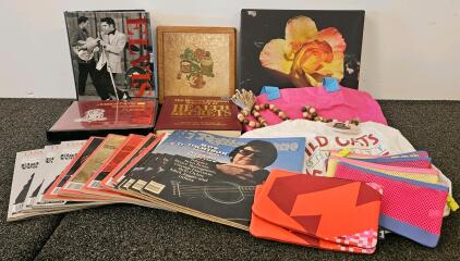 Assorted Lot: Time & Rolling Stone Magazines, Books, Canvas Art, Tote Bags, Zipper Pouches
