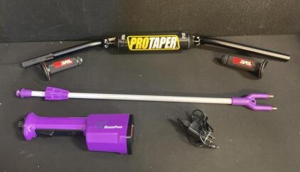 ProTaper 7/8" Low Rise Handlebar & Handle Bar & Grips Set w/ Pad + Ranch Choice 28" Rechargeable Livestock Prod- New In Box