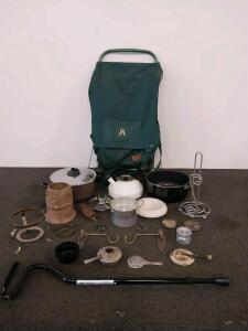 Vintage Jasper External Frame Backpack No. 3730, Dark Green, 1970s-1980s, 60-80L Capacity, Cookware, & More