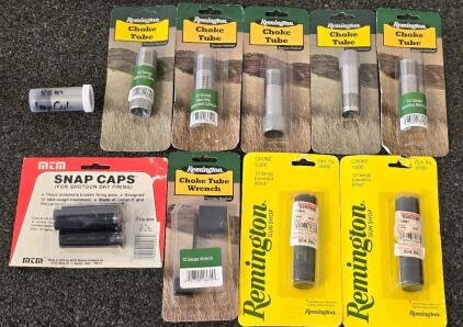 Remington 12 Gauge Choke Tube Collection &ndash; Skeet, Modified, Improved, Rifled, Wrench & Snap Caps