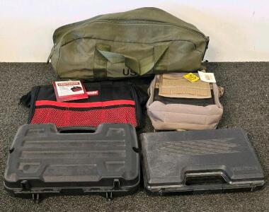 Mixed Lot: Craftsman 13" Tool Bag, Maxpedition Pouch, US Duffel, Doskocil Gun Cases (2)