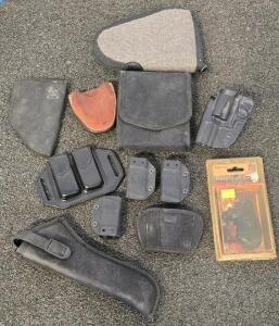 Pachmayr Compac TR/C Revolver Grips (New) + 10-Piece Holster & Pouch Mixed Lot, Multiband Materials