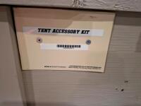 Large Military Tent and Accessory Kit &ndash; 2 Locking Wood Box, Forklift Base, 2 Crates - 12