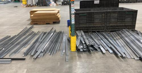 Industrial Steel Pallet Racking System &ndash; 8ft Uprights, 8ft Beams, 20+ Shelves, Hardware Included