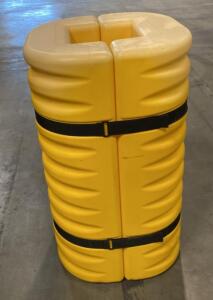Eagle 1710 Yellow 10" Column Protector, HDPE, 42" Height, Fits 10" Columns