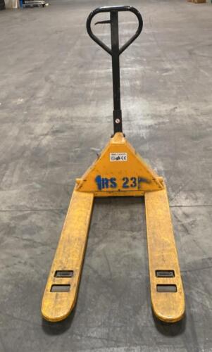 Manual Pallet Jack, 5500 lb Capacity, 48" Forks, 27" Width, Yellow, Asset RS 23