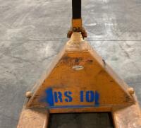 Manual Pallet Jack, 27" x 48" Forks, 5,500 lb Capacity &ndash; Orange, Standard Handle, Asset #RS 10 - 2