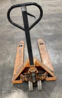 Manual Pallet Jack, 27" x 48" Forks, 5,500 lb Capacity &ndash; Orange, Standard Handle, Asset #RS 10 - 3