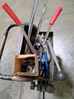 Uline H-39 Industrial Strapping Cart with Tools and Seals, 10" Wheels, 25" x 18.5" x 39" - 3