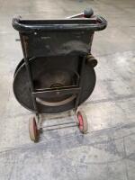Steel Strapping Dispenser Cart w/ Manual Tensioner & Sealer - Fits 16" Core, Steel Frame - 3