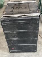 Gator 8U Rolling Rack Case with Modular Radio/Audio Patch Panels, Portable Broadcast System - 3