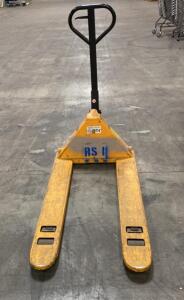 Manual Pallet Jack, 5500 lbs Capacity, 48" Forks, 27" Width, CE Certified, Yellow