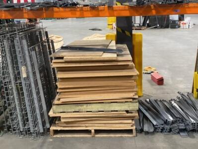 Selective Pallet Rack System with Wire Decks & Particleboard Shelves, Approx. 8 ft Beams, Gray