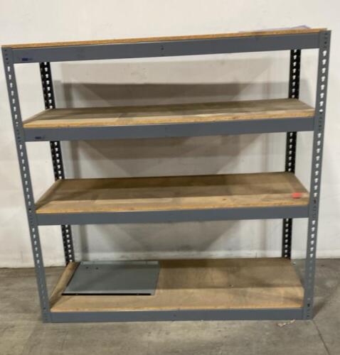 Industrial Metal Shelving Unit, 4 Shelves, 72" x 24" x 60", 800 lbs Capacity per Shelf