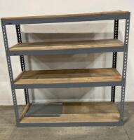 Industrial Metal Shelving Unit, 4 Shelves, 72" x 24" x 60", 800 lbs Capacity per Shelf