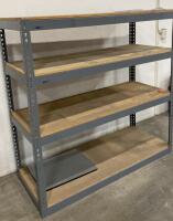 Industrial Metal Shelving Unit, 4 Shelves, 72" x 24" x 60", 800 lbs Capacity per Shelf - 3
