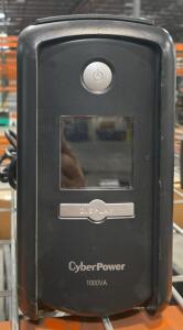 CyberPower 1000VA/600W Line-Interactive UPS, LCD, 12 Outlets, Network & Coax Protection, Tower