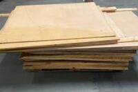 Pallet of Mixed Plywood and MDF Sheets, Approx. 15 Pieces, 48" x 48", 1/2" to 3/4" Thick - 3