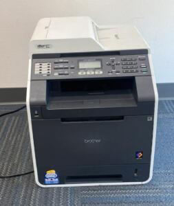 Brother MFC-9840CDW Multifunction Color Laser Printer with Duplex and Wireless Connectivity Powers On